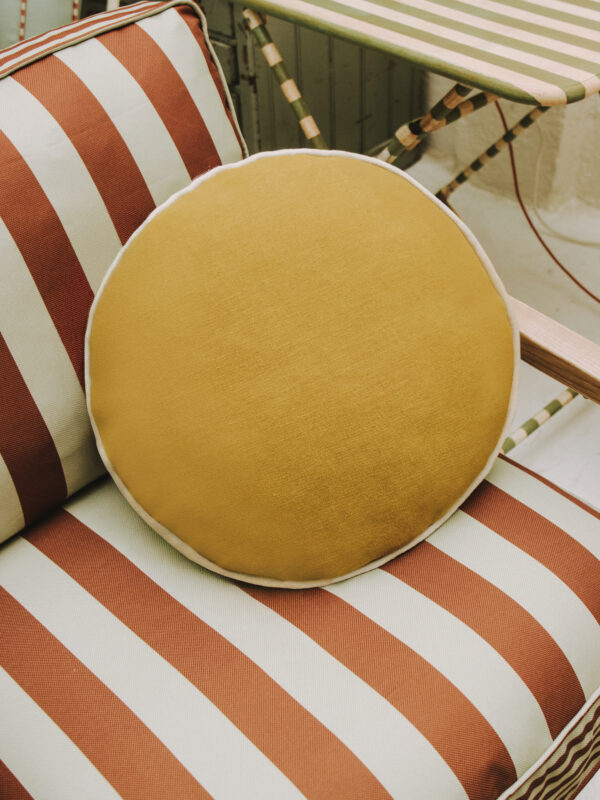 Almohadón Circular MOSTAZA