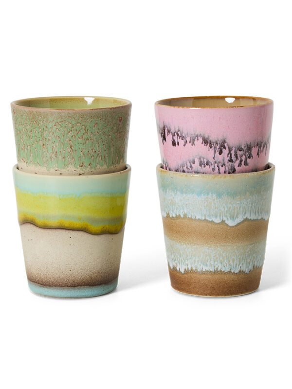 Mugs (set x 4 ) años 70