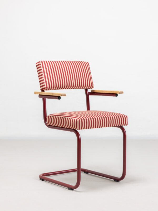 Silla Beatriz Rayada Burdeos