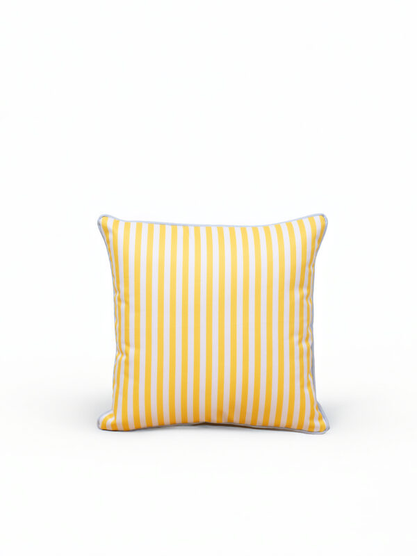 Almohadón Rayas Amarillo + Blanco