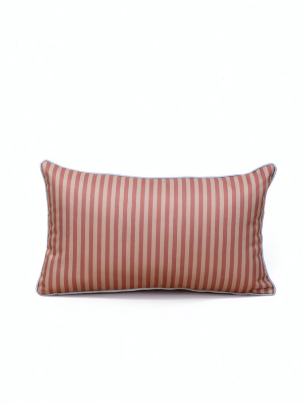 Almohadón RAYAS rojas + beige