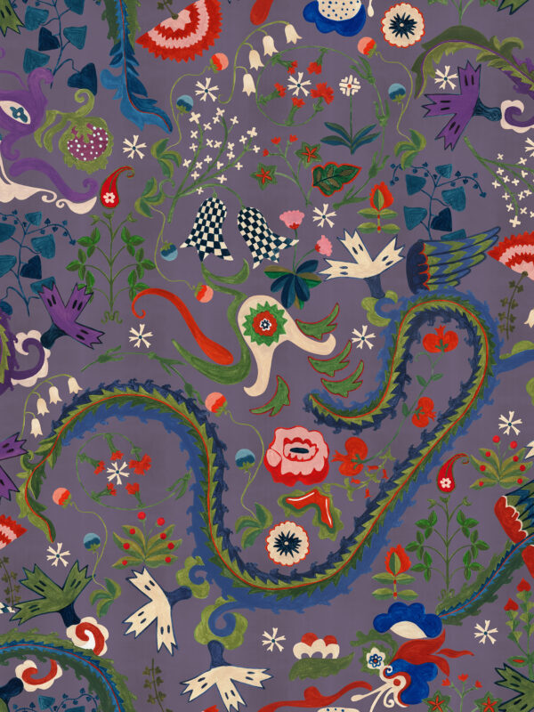 Papel Pintado Dragon Flower