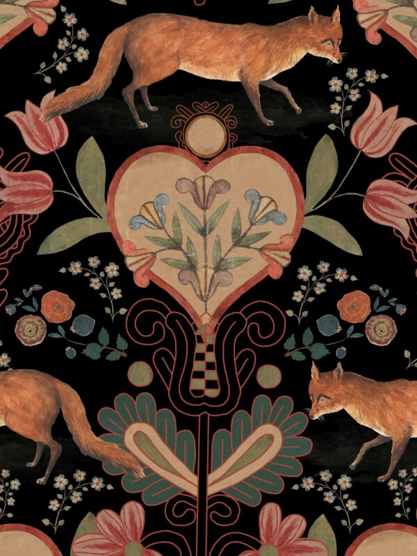 Papel Pintado THE VIXEN Anthracite